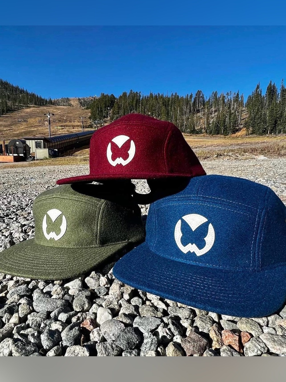 Monarch Mountain royal blue 5-panel wool blend hat, new